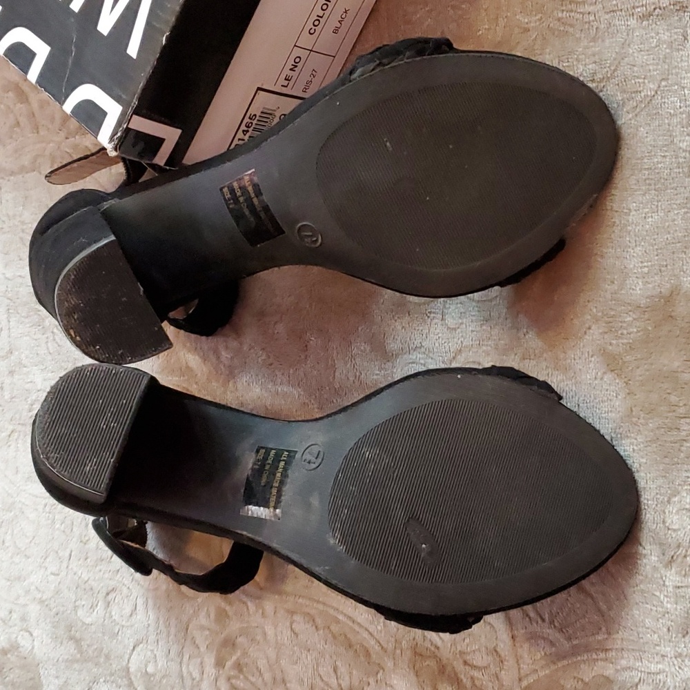 Wild Diva Strap Suede Sandal High Heels - Picture 7 of 8